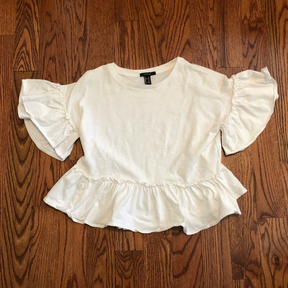 Forever 21 Blouse with Puff Sleeves